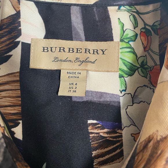burberry multicolor sacha floral print button up perfect for summer - Picture 5 of 8